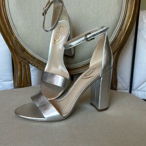 NWT Sam Edelman silver heeled sandals